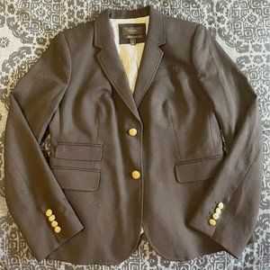 J. Crew, Black, Size 10, Schoolboy Blazer